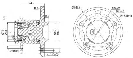  KLUGER/CAMRY ACV30/40 RH 01- 42450-48010/1 ST-42450-06040 ST-42450-06040