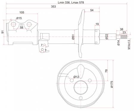   TOYOTA COROLLA AXIO/FIELDER 06- RH ST-48510-80343 ST4851080343