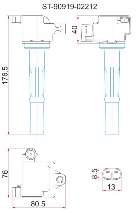   5VZ-FE VZJ9#/12#, VZN18#/21# 95- ST-90919-02212