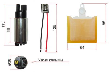   12V, 3BAR, 90L/H,  V=1300-3400 4-5E,4-5AFE,3-4SFE,3SGE,1G#,1JZGE,7K,3Y,2TZF ST-FP10