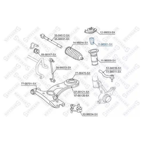  .  TOYOTA RAV 4 ACA2/CLA2/ZCA2 00 > 11-98061-SX