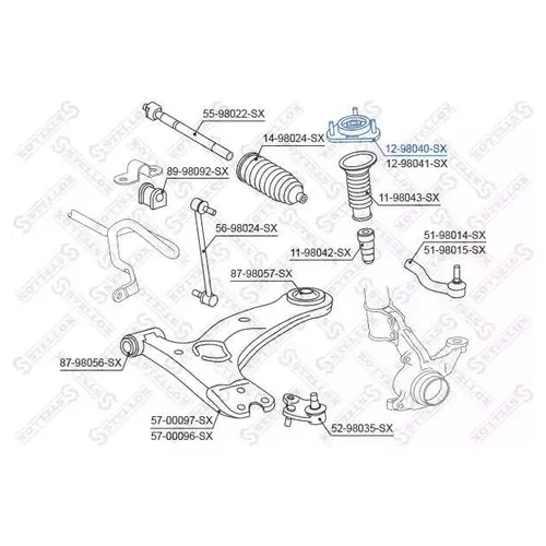    TOYOTA COROLLA CDE120 / ZZE12 01-02 12-98040-SX