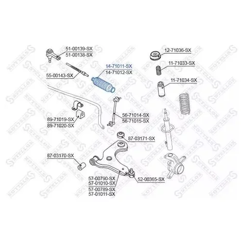     / MAZDA 121 ZQ 96>, FORD FIESTA ALL 83> 14-71011-SX