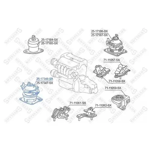    Honda Accord CL  2002-2008 25-17348-SX STELLOX