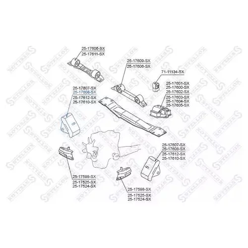    MITSUBISHI PAJERO II V14W-V55W 1991-2004 25-17608-SX