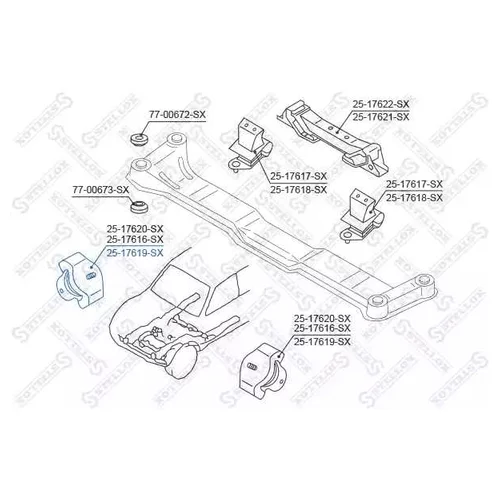    MITSUBISHI PAJERO III MONTERO V65W / V75W 2000-2006 25-17619-SX