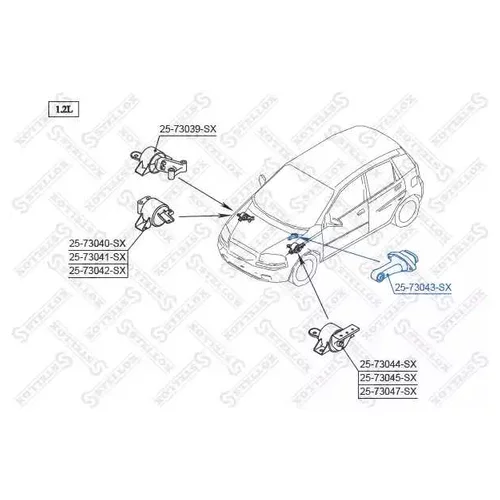    DAEWOO KALOS 02> 2573043SX