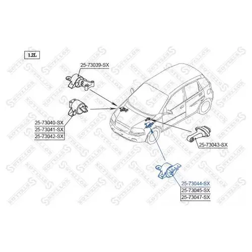     DAEWOO KALOS 1.2 SOHC/1.4 DOHC 02> 2573044SX