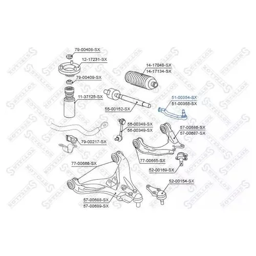    MITSUBISHI PAJERO V63 / 65 / MONTERO 99> 5100354SX