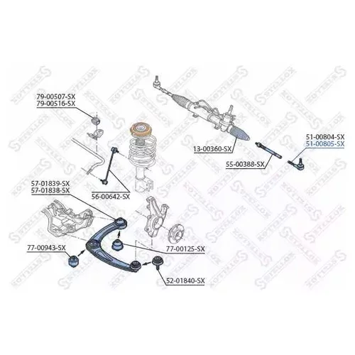    PEUGEOT 308 / 3008 / 5008 ALL 07> / CITROEN BERLINGO ALL 08> 5100805SX