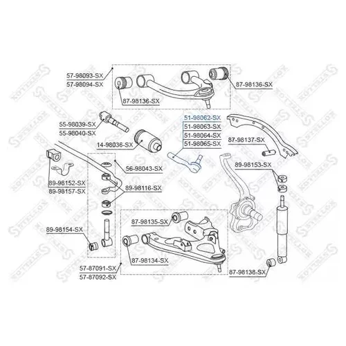    TOYOTA LAND CRUISER J100 98-02 51-98062-SX