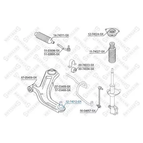 .   /  NISSAN MICRA K12E ALL 03 > 52-74012-SX