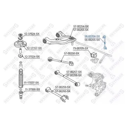      HONDA ACCORD 2.0-2.4I/2.2TD 08> 5600254SX