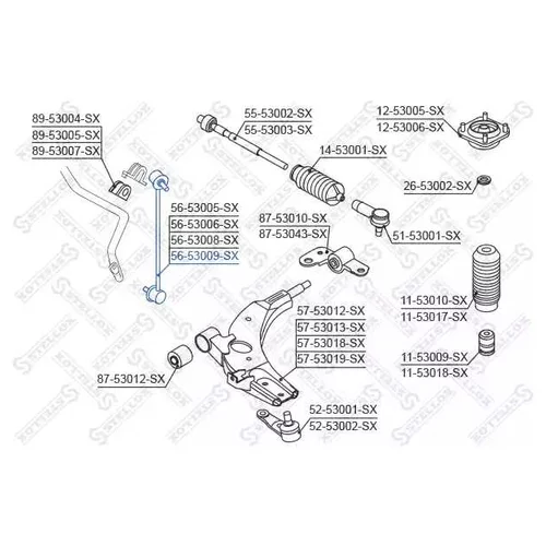 56-53009-SX     KIA CARENS 02] / SHUMA 01-04 5653009SX