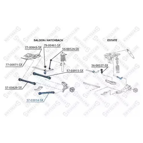     Sedan Ford Mondeo all 01> 57-03914-SX STELLOX