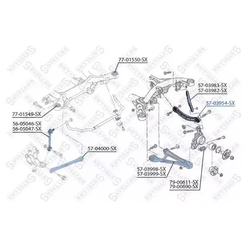    AUDI Q7 06>, VW TOUAREG 03-10 5703954SX