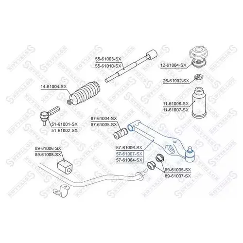 57-61007-SX  VIN N 140197] SUZUKI WAGON R SR410 / SR412 97] 5761007SX