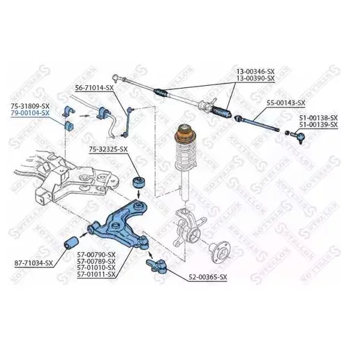     D15 FORD FIESTA 1.0-1.4/KA ALL 96> 7900104SX