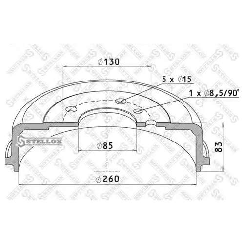   260X55/65 H83 D85/130 N5X15OMN MB 209/210/230/240/250/290/300/320/350/500 8500157SX