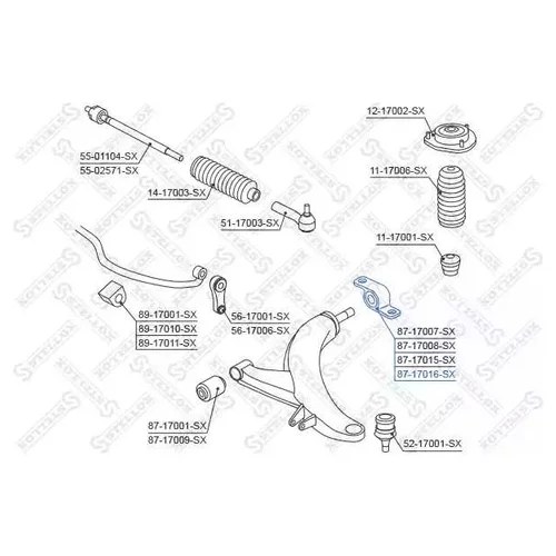  .  . . Subaru Legacy B12 99-03 8717016SX STELLOX