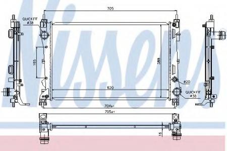    Fiat Doblo, Opel Combo 1.3D 10] 617854 NISSENS