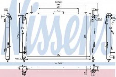  HY SANTA FE 2.4 A/T 10- 66781 NISSENS