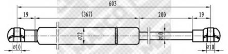 GASFEDER, KOFFER-/LADERAUM 91010