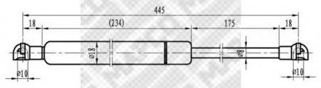 GASFEDER, KOFFER-/LADERAUM 91305