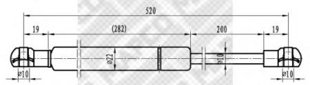 GASFEDER, KOFFER-/LADERAUM 91573