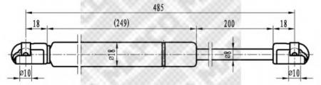 GASFEDER, KOFFER-/LADERAUM 91603