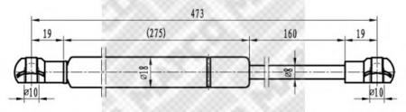 GASFEDER, KOFFER-/LADERAUM 91707