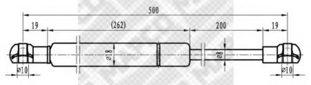 Gasfeder, Koffer-/Laderaum 91803 Mapco