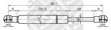 GASFEDER, KOFFER-/LADERAUM 91806