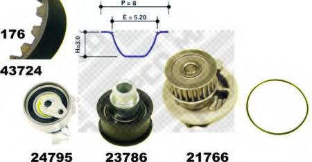 WASSERPUMPE + ZAHNRIEMENSATZ 41724