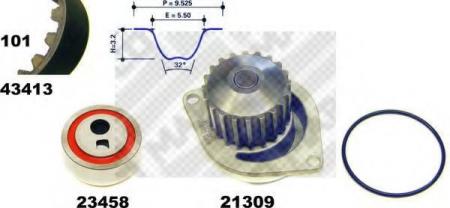 Wasserpumpe + Zahnriemensatz 41413 Mapco