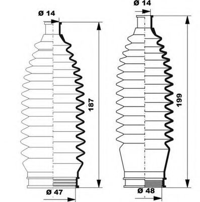 CHASSIS STEERING RACK GAITER KITS K150269