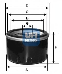 23.458.00 OC 313 VOLVO S/V40 1.9TD 94- 2345800 UFI