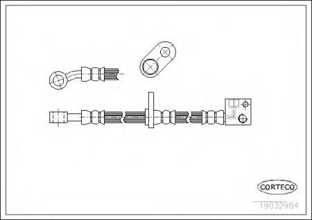  . FR R  HONDA JAZZ II/III 02-> 555 MM 19032984