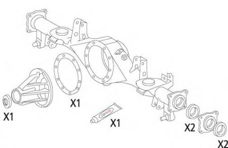 DIFFERENTIAL SEAL KIT POST. TOYOTA (LSD) 19535846