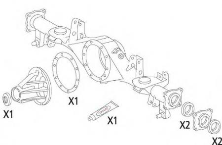 DIFFERENTIAL SEAL KIT POST. TOYOTA 19535847