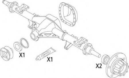 DIFFERENTIAL SEAL KIT POST. RENAULT TRUCK 19536137