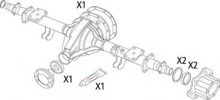 DIFFERENTIAL SEAL KIT POST. FORD L.T. 19536195