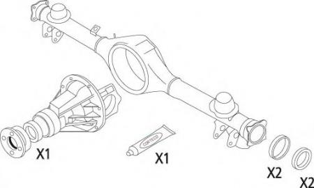 DIFFERENTIAL SEAL KIT POST. SUZUKI 19536214