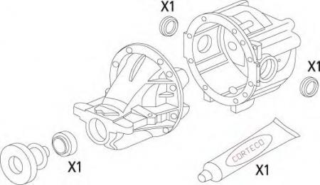 DIFFERENTIAL SEAL KIT POST. HONDA 19536215