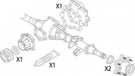 DIFFERENTIAL SEAL KIT POST. VW LT 19536274