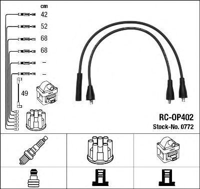 RC-OP402 (0772) OPEL Kadett E 1.6i -91 -  0772 NGK