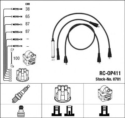 RC-OP411 (0781) OPEL Omega B 2.0i 94- -  0781 NGK