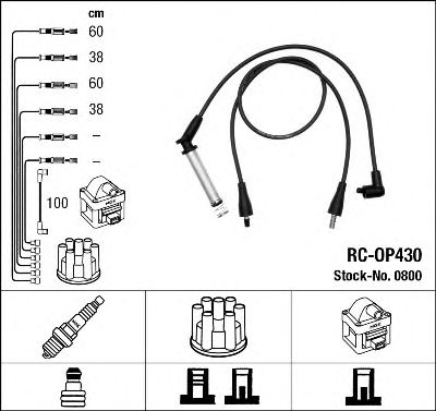 RC-OP430 (0800) OPEL Omega A 1.8-2.0i -94 -  0800 NGK