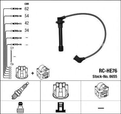 8655 / RC-HE76    HONDA CIVIC/HR-V/ACCORD/LOGO 1.3-2.2 91> 8655