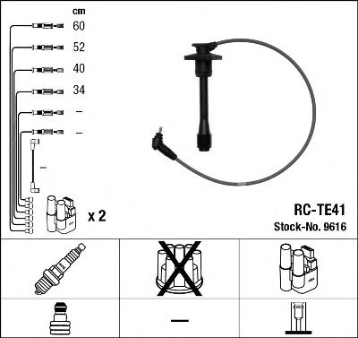 9616 / RC-TE41    TOYOTA COROLLA 1.4/1.6 4EFE/4AFE DOHC 92> 9616